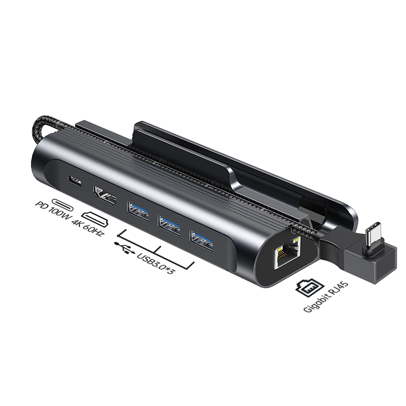 Многопортовый 4K HDMI2.0 USB3.0 PD 100 Вт зарядный паровой Переходник USB Type-C концентратор 6 в 1 паровой док-станция аксессуары для док-станции