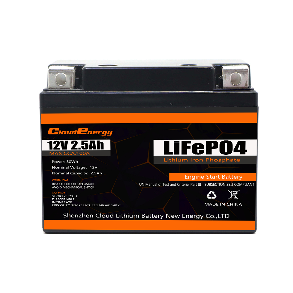 12,8 v 2.5Ah мотоцикл литиевая батарея фонарик, фара для электровелосипеда 12V батарея запуска двигателя мотоцикла запускная батарея