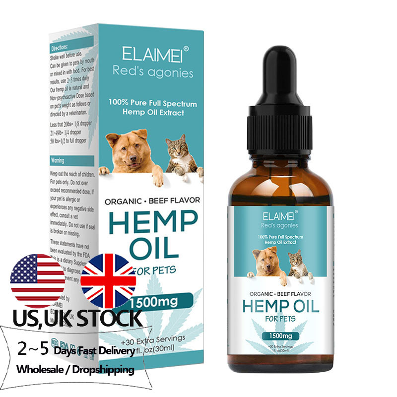 Dropshipping ELAIMEI Hemp Oil for Dogs Cats 1500mg