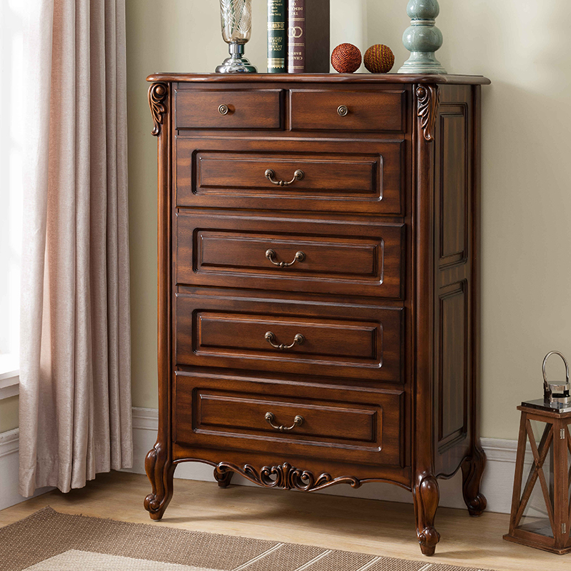 Welliton OEM ODM Bedroom Living Room Modern Storage Light Luxury Solid Wood Chest Of Drawer