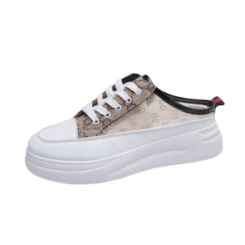 2021 Fashion Woman High Platform Sneakers Spring Female Shoes Black White Sneakers Breathable Sport Shoes