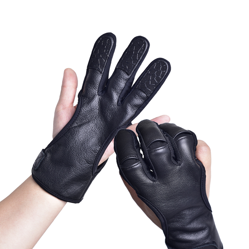 HBG 1281 high quality professional Archery gloves anti slip shooting glove for men Finger Protector Shoot Gloves