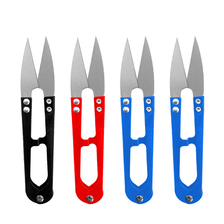 Color U-shaped Spring Yarn Scissors Cross Stitch U Shape Three-Color Tailor's Thread Scissors