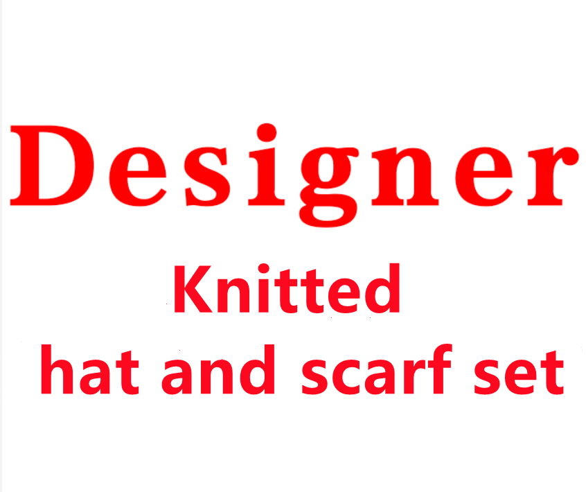 2021 Designer brand pompom knitted hat and scarf set