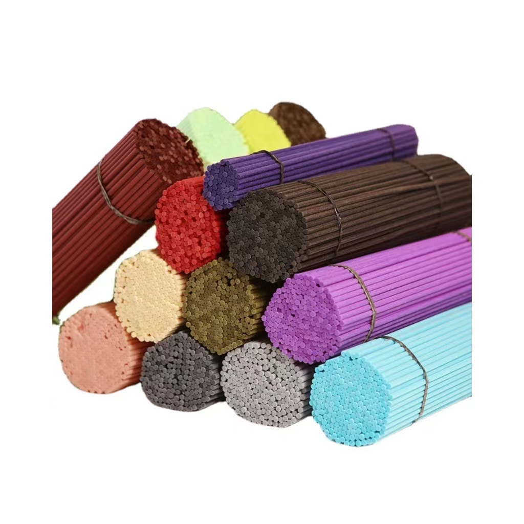 Home Air Freshener colored rattan reed diffuser sticks aromatherapy essential oil diffusion fiber stick