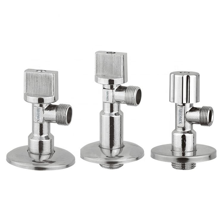 Chromed Wall Mounted Toilet Water Stop Angle Valve 90 Degree Bathroom Brass Wholesale 1/2 Inch