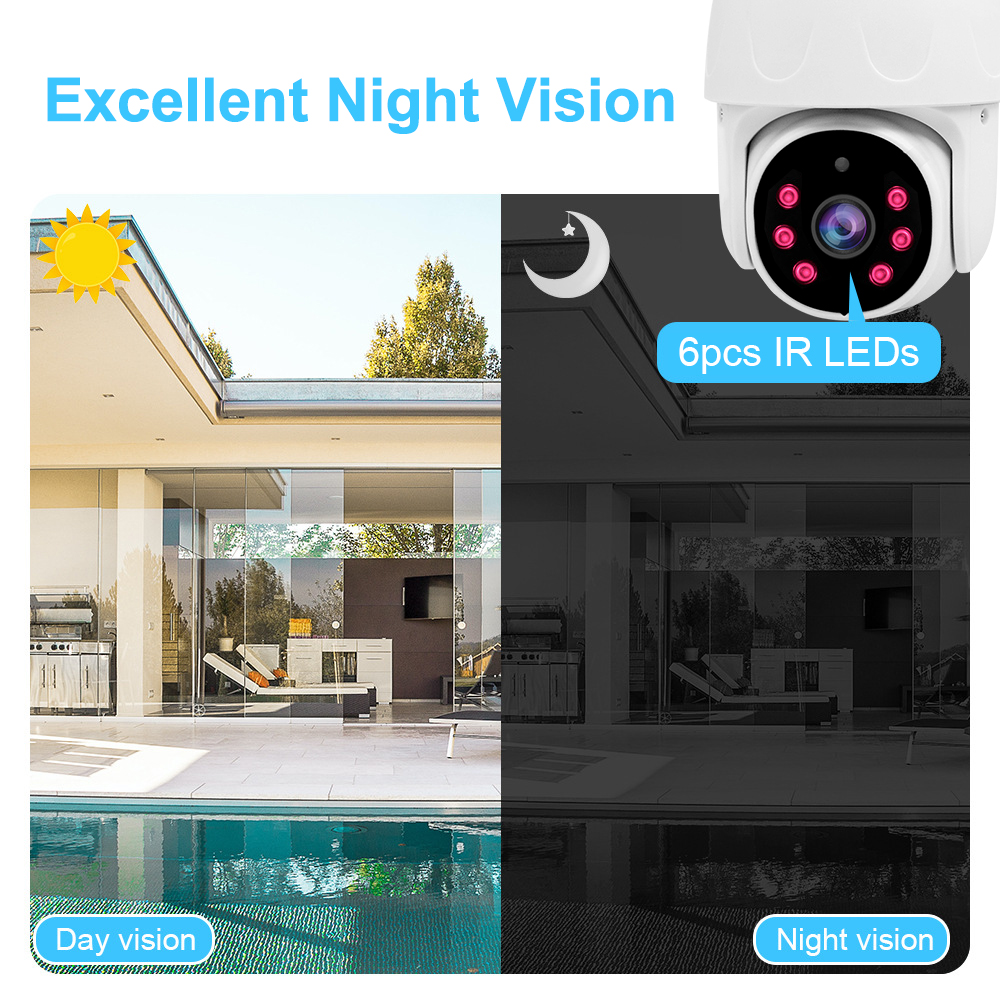 Outdoor Wireless IP Camera Wireless CCTV auto tracking camera 1080p IP66 Waterproof