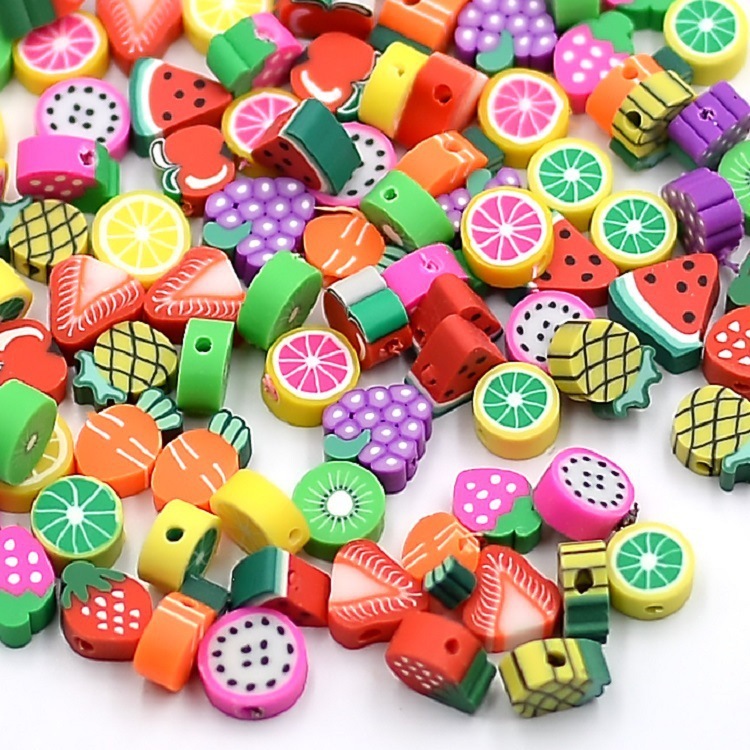 Wholesale DIY Ceramic Clay & Porcelain Beads Mixed Smileys Letters Animals & Fruits for Mobile Phone Chain & Jewelry Making