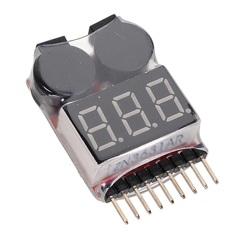 Измеритель напряжения батареи BX100 1S-8S, тестер, монитор батареи Lipo, зуммер, сигнализация ROHS для радиоуправляемого дрона, вертолета