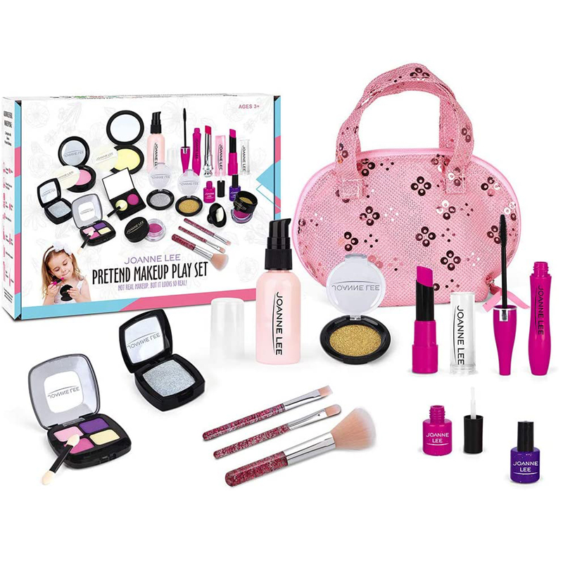 Princess Makeup Toys for Glamour Girls Pretend Cosmetics Makeup Play Deluxe 10 Piece Makeup Set for Kids
