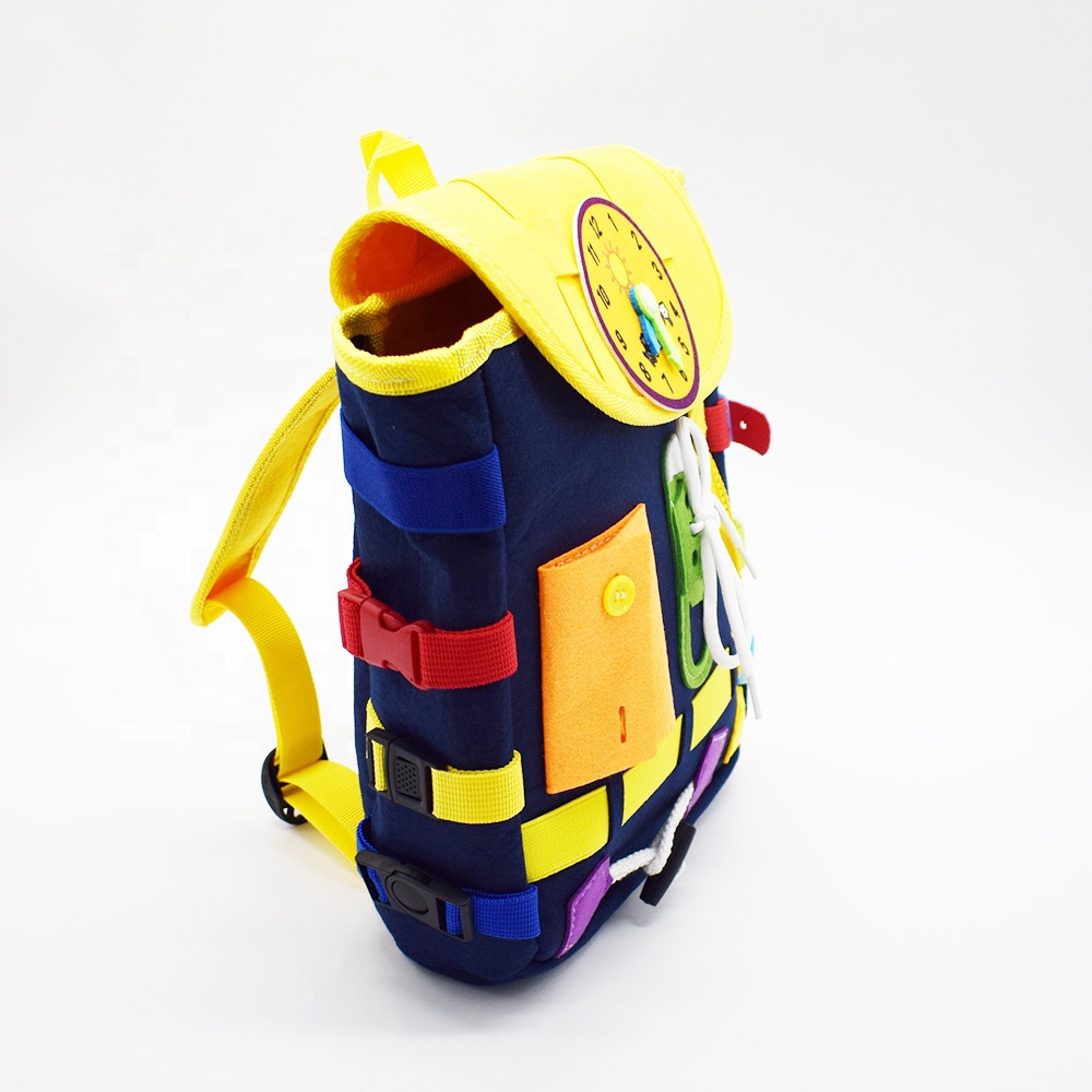 Educational Felt Busy Board Early Learning Activity felt Toys Children's Travel Backpack