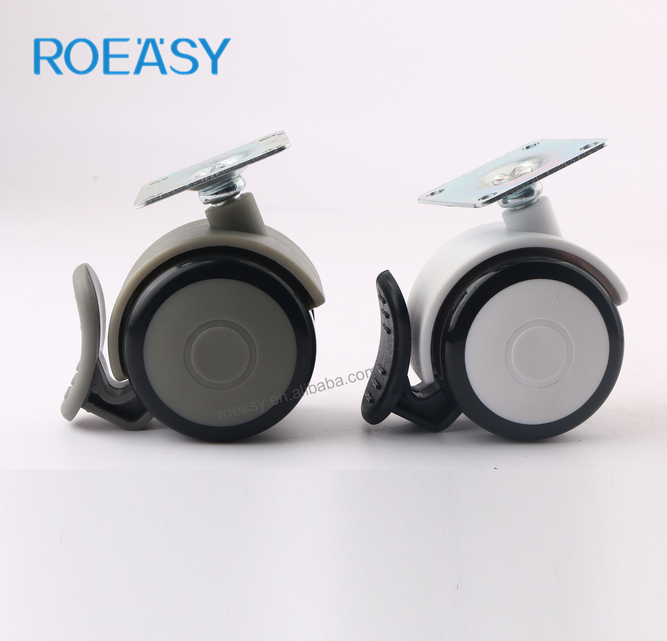 Roeasy FC-421 50 мм Поворотный пластинчатый замок Tpr двойное колесо для медицинской детской кроватки