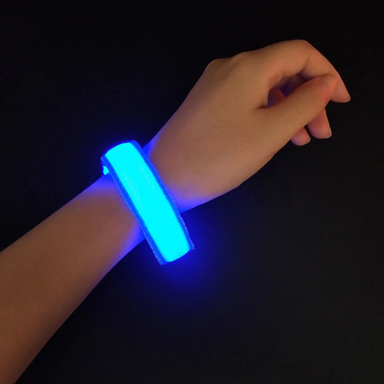 New Year Party Music Concert Cheering Items LED Flashing Light Bracelet Happy Light Up Bracelet For Adult LED Wristbands