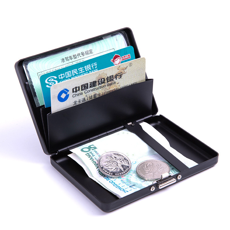 Metal Smoking Case With Simple Box Cigarette Box Double Sides Men Cigarette Case Stainless Steel Credit Card Holder