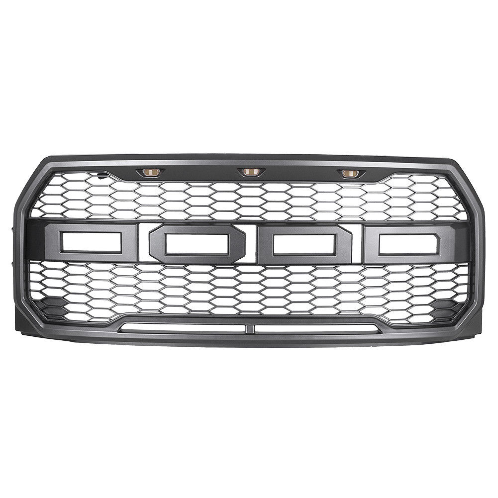 15-17 Offroad 4X4 Front Bumper Upper Mesh Grille for F150 Grill LED Light