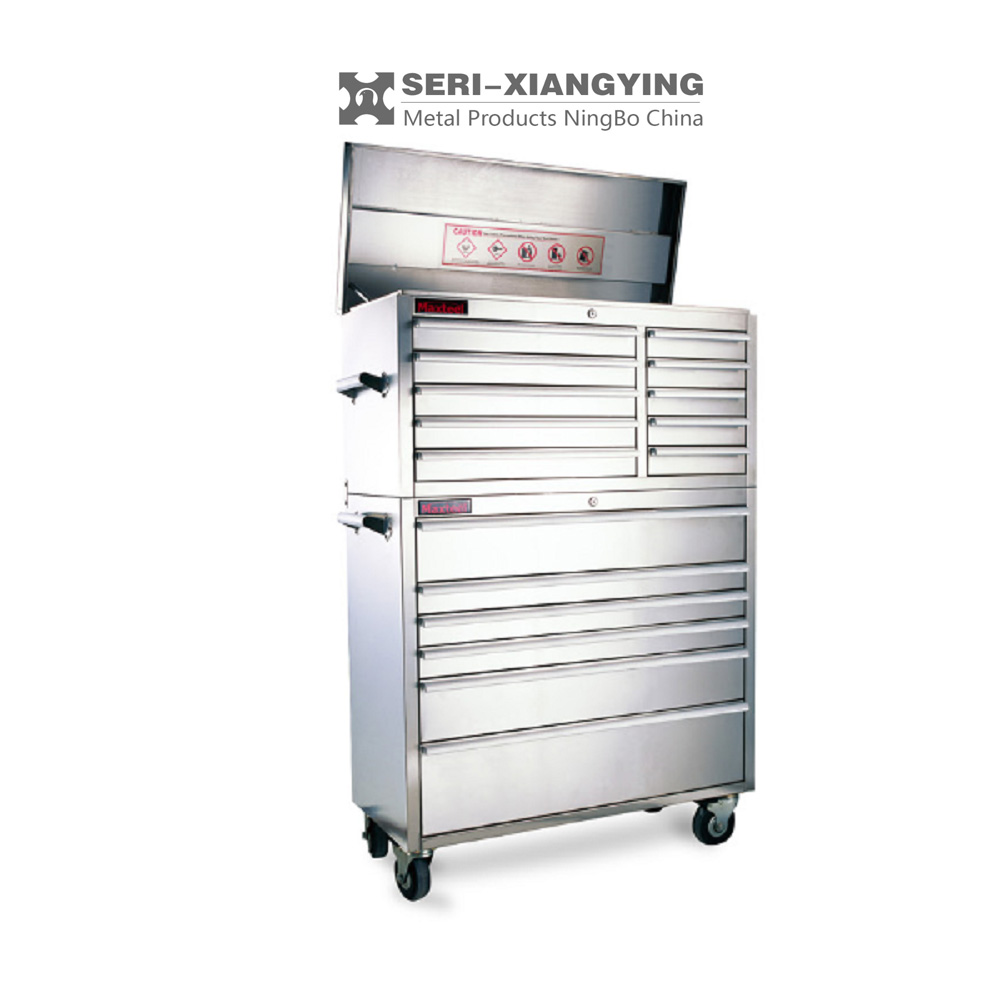 Chinese garage tool chest roller cabinet tool trolley box with lockers and drawers from professional supplier