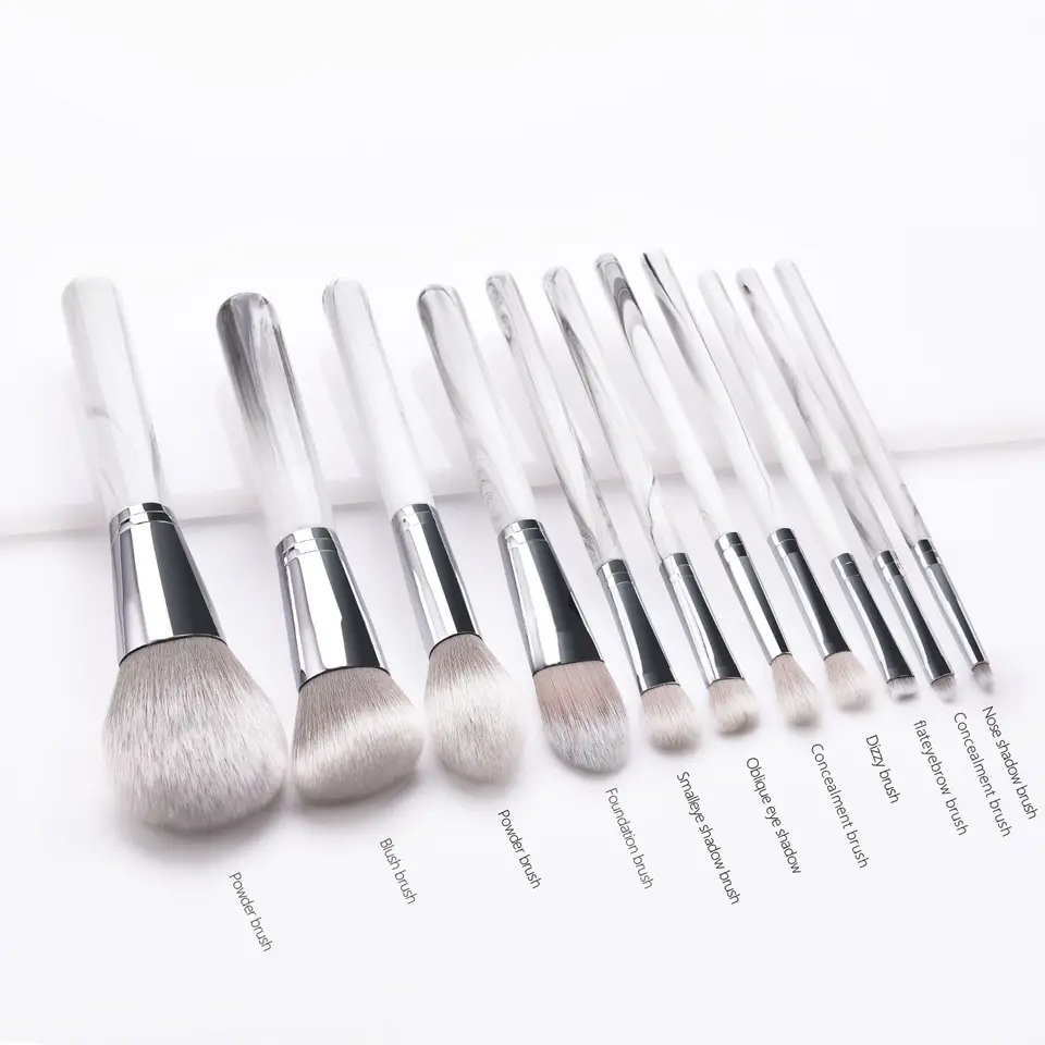 Wholesale private label wooden handle cosmetic brushes Custom makeup brush set Beauty make up brushes