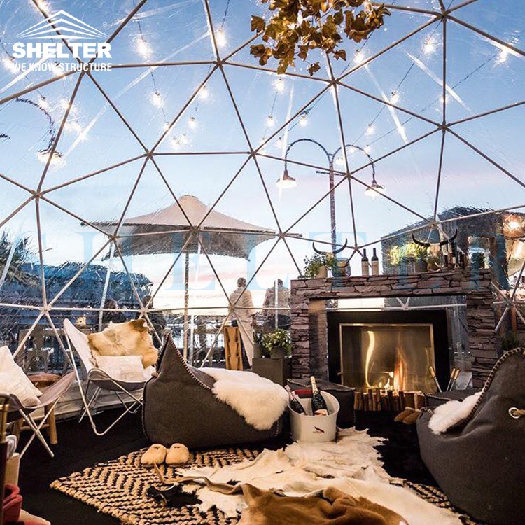 Гламурный купол геодезический прозрачный садовый купол Igloo 360 с крышкой