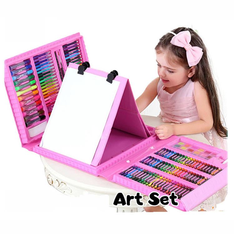 2021 Great Gift scenery kits drawing on canvas PVC 208 pieces Stationery art Set for Kids