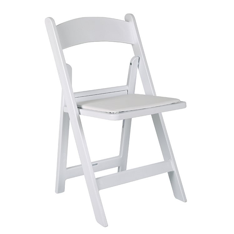 China Modern Padded American White Plastic Resin Folding Chairs For Wedding Events Party Outdoor Dining Banquet