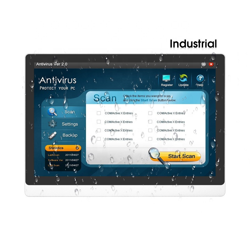 Touchthink 21.5 inch outdoor waterproof capacitive touch screen monitor panel display IP 65