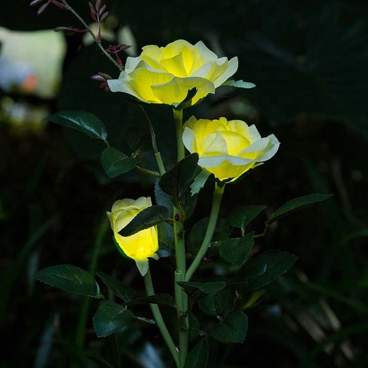 Outdoor Use Decorative LED Garden Solar Lights Flower