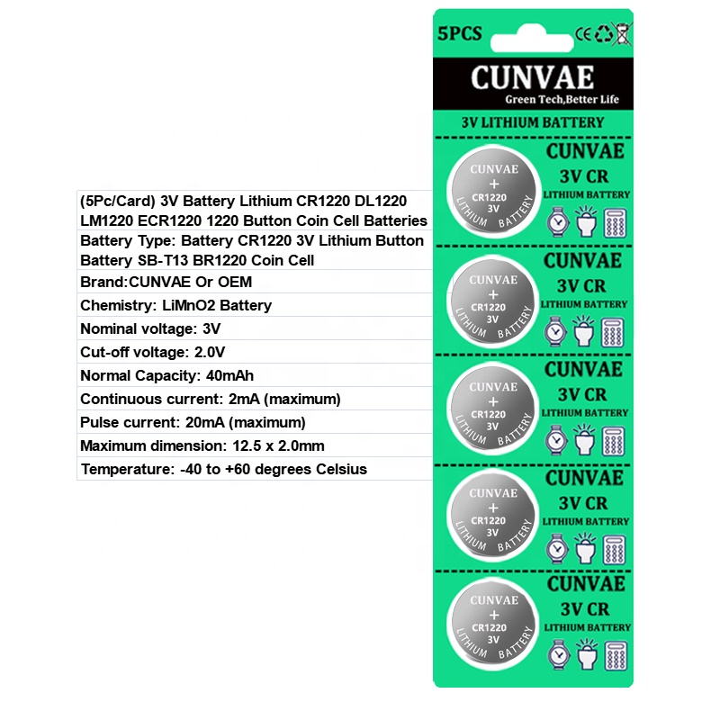 Часовая батарейка CR1220 3 в, литиевые батареи CR1225, CR1216, CR1632, CR2032, CR2025, CR2477, CR2450, часовая батарейка на 40 мАч