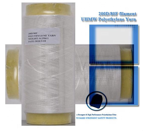 High Performance Colorful Ultra High Molecular Weight Polyethylene Yarn 200D - 1600D UHMWPE Fiber