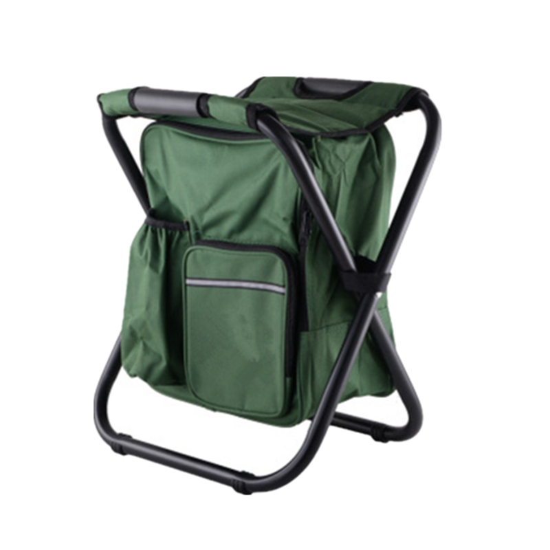 Foldable Outdoor Multi-function Fishing Backpack Lightweight Mini Cube Folding Chair Dobravel Camping with Cooler Bag