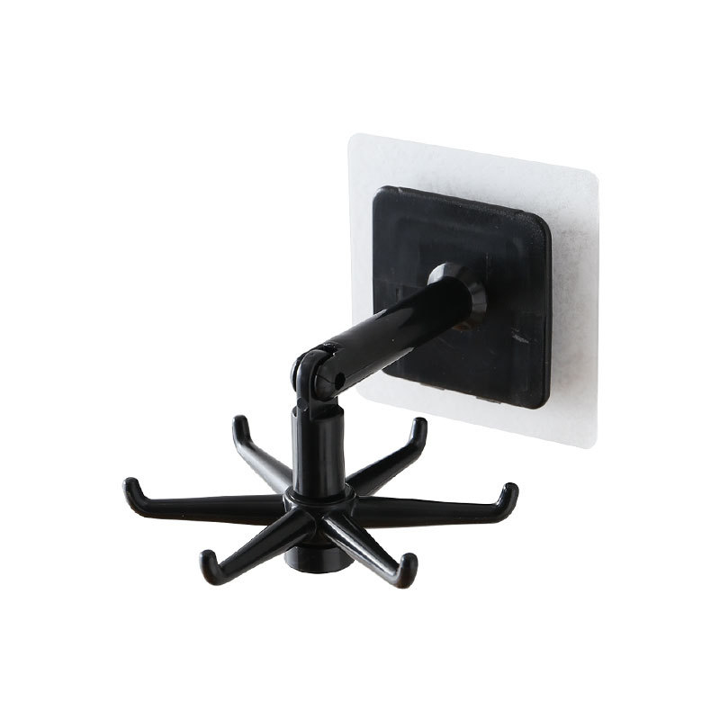 360 Rotary Hook Wall Mounted Organizer Hook Kitchenware Storage Rack Punch Free Spoon Hanger Kitchen Storage Accessories