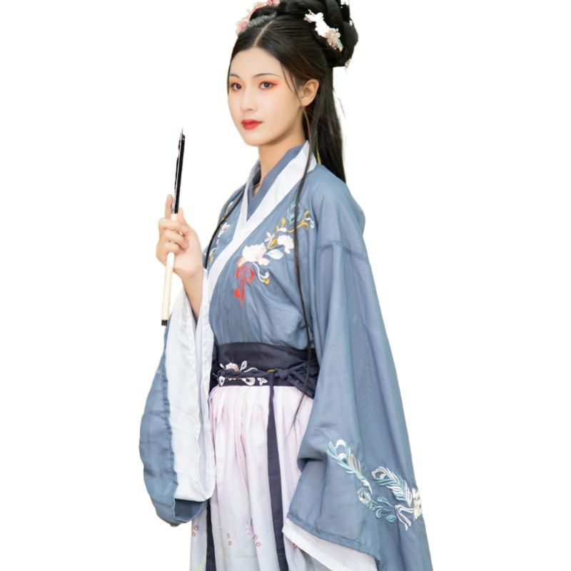 super beautiful girls fairy tradition chiffon Customized embroidered chinese hanfu