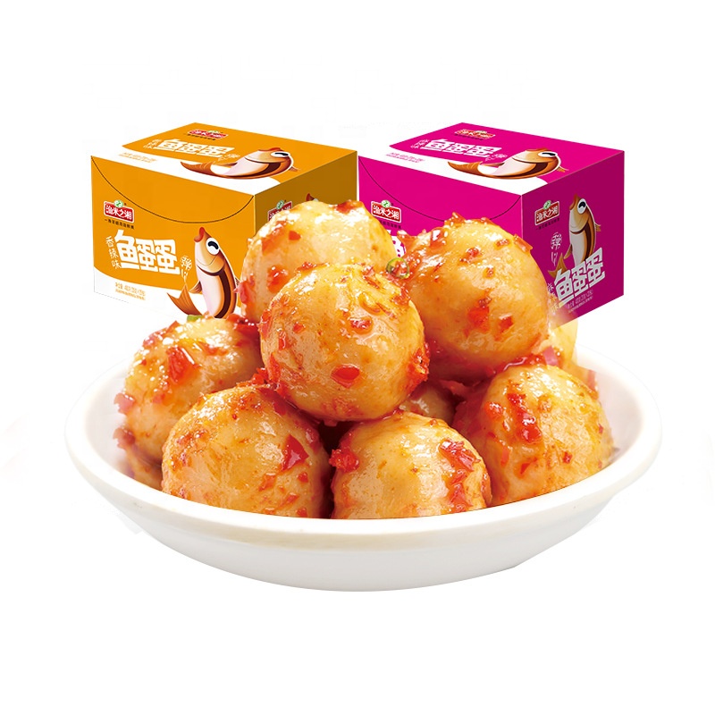 Wholesale delicious Chinese characteristic fish rice Hunan boxed fish eggs instant fish balls a box of 20 packets each pack 3 fi