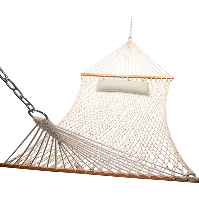 Two person 195*150cm outdoor camping hiking holiday travelling the Double recovery cotton rope hammock