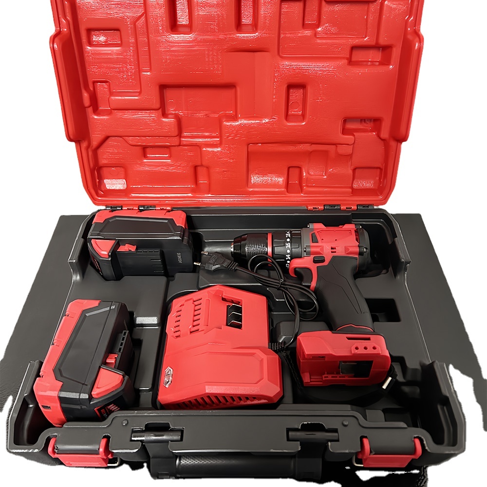 High Quality Tool Set with Drill Cordless Drill Household Power Tools Set with Lithium Batteries DIY Tool Kit