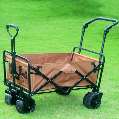 Outdoor Collapsible Foldable Folding High Quality Camping Wagon Cart Carry Camping Picnic Cart Beach Cart Trolley