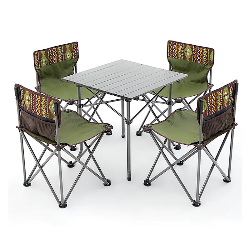 Wholesale New Arrival Folding Metal Cheap camping folding table and chairs set