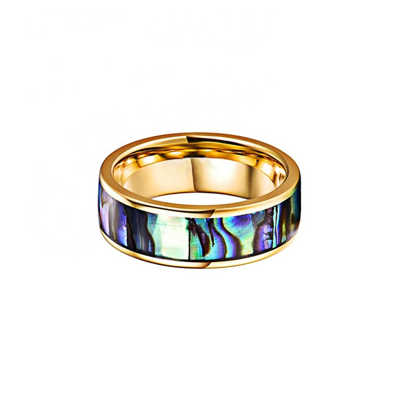 Yiwu Meise Stainless Steel Jewelry Abalone Sea Shell Rings for Women