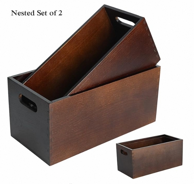 Best Price Set Of 2 Wooden Organizer Storage Drawer Box For Bedroom Bathroom Study