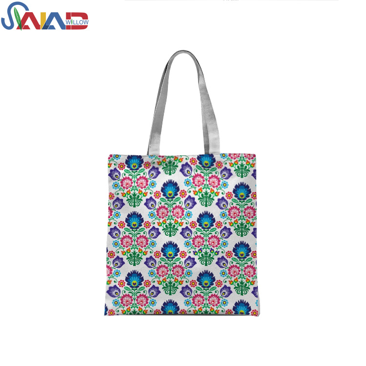 Custom Logo Sublimation Canvas Grocery Tote Bag