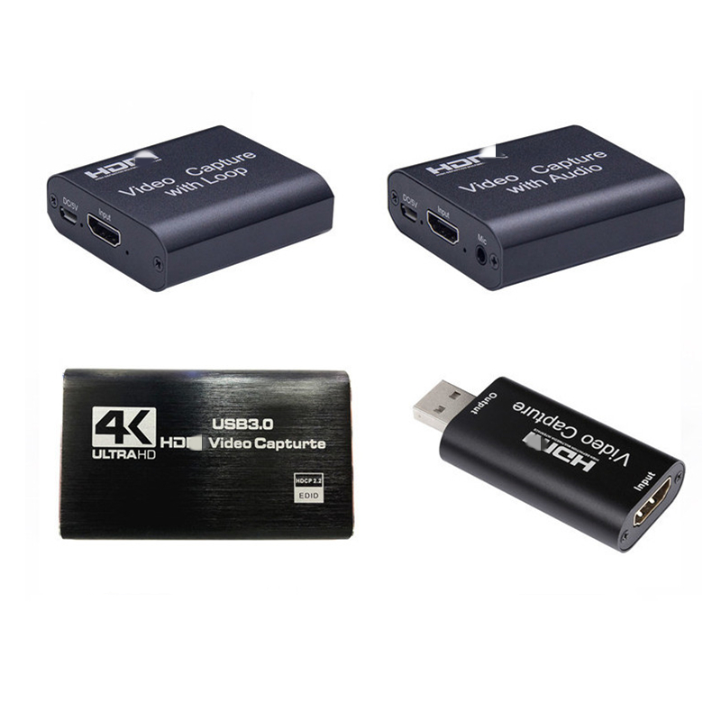 HD Video Camera 4k Video Capture Cards with Audio USB 3.0
