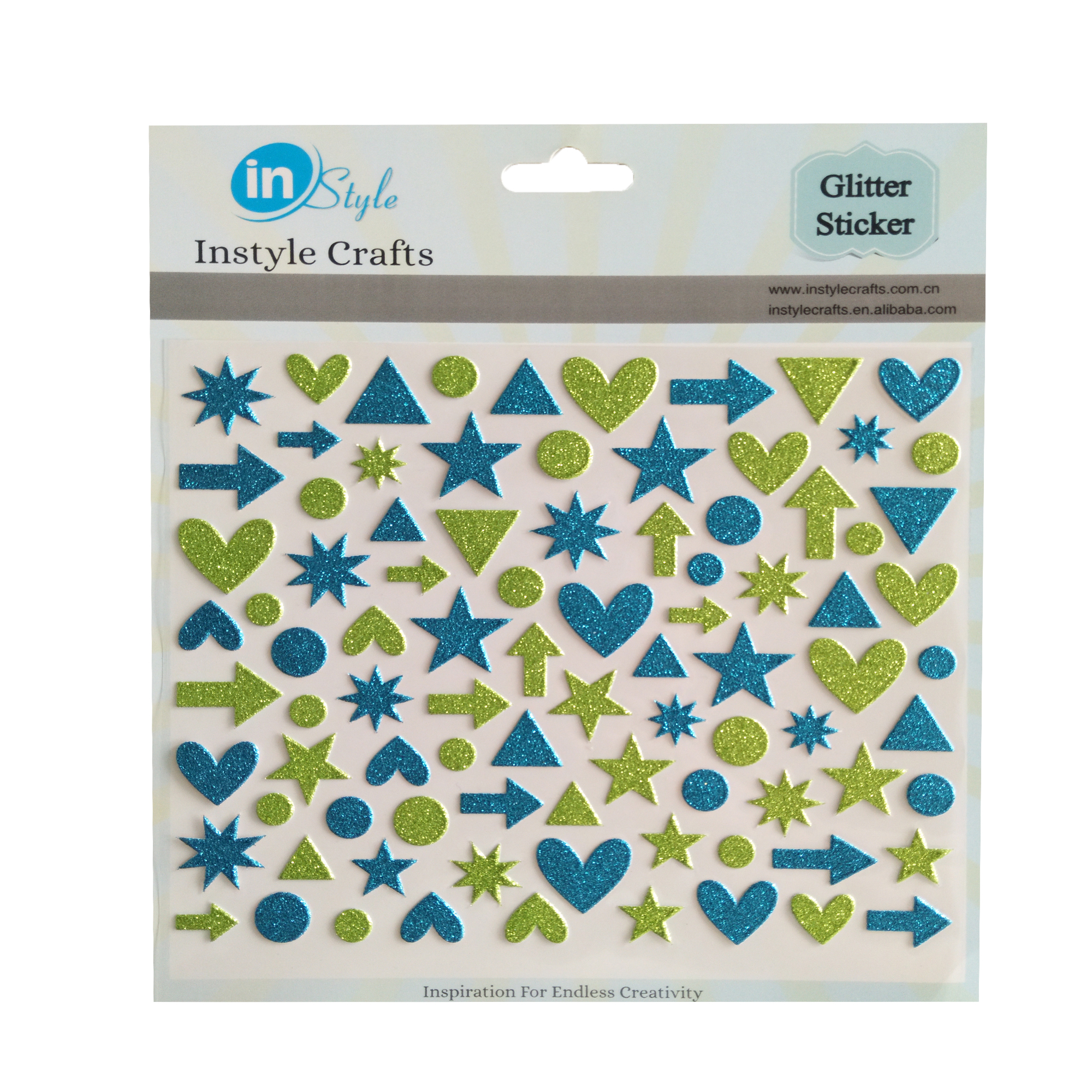 Cheap glitter heart shaped adhesive sticker for scrapbook decoration
