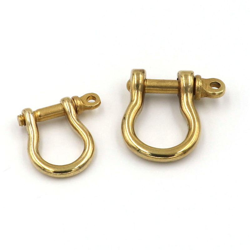 High Quality Brass D Shape Screw Clasp, U Horseshoe Shape Clasp Lock Buckle Carabiners
