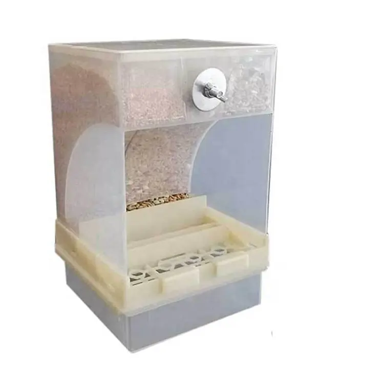 Free Shiping Hanging Automatic Cage Parrot Food Budgies Bird Feeder Acrylic