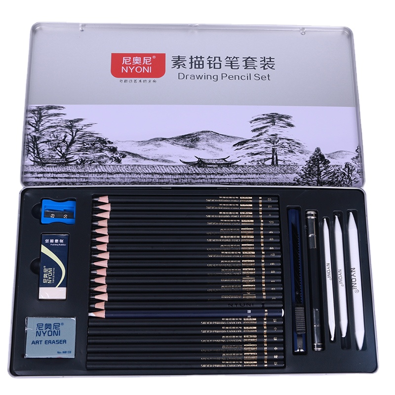 Карандаш для рисования Nyoni N8136, профессиональный набор для рисования скетчей, набор карандашей для художников