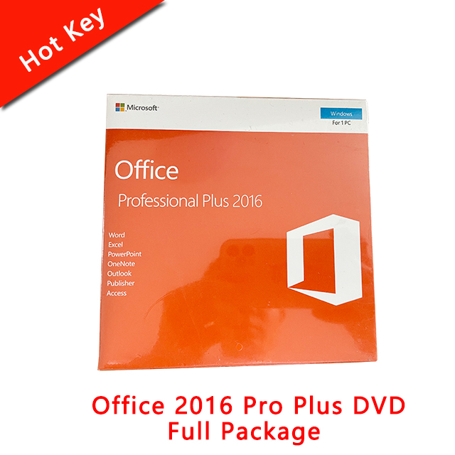 Оптовая продажа, офис 2016, Профессиональный офис 2016 Pro Plus MAK key, полный пакет, диск внутри
