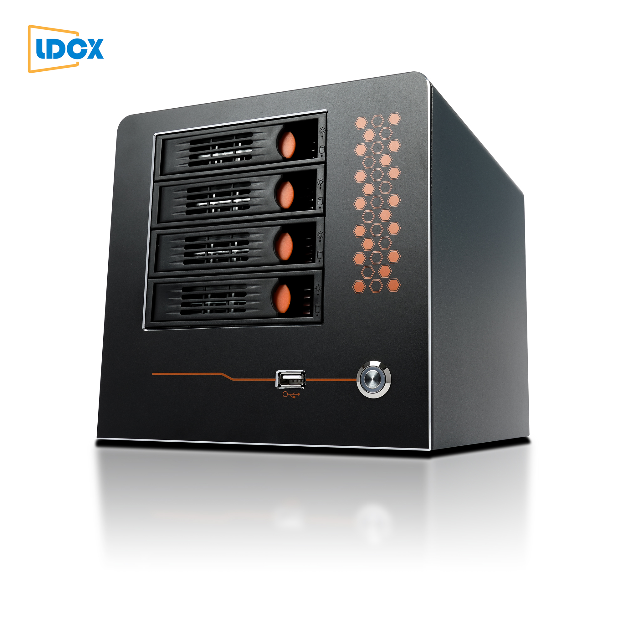Мини-ПК LDCX 4-bay с msata четырехъядерным хранилищем NAS