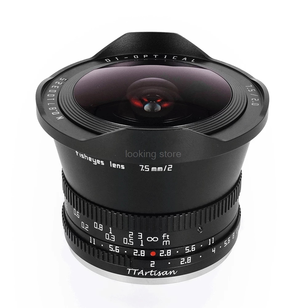 TTArtisan 7.5mm F2.0 Magnification Manual Focus Fisheye Camera Lens For Sony E Fuji X Canon M/R M4/3 Nikon Z Leica L Camera New