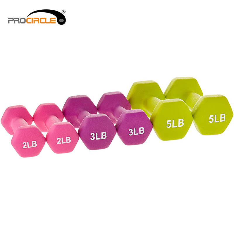 Coated Ladies Adjustable Hex Dumbbell Set for exercising