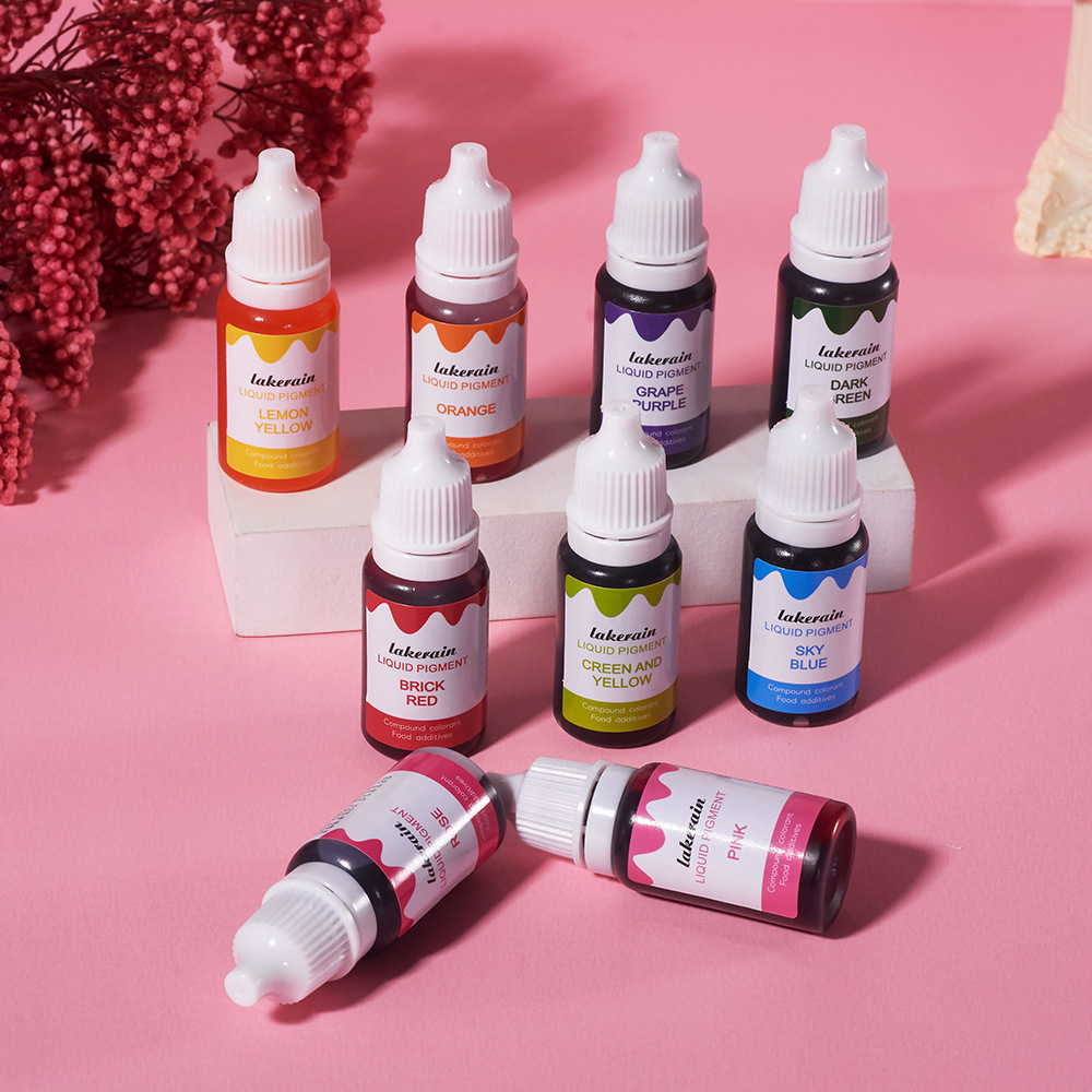 Оптовая продажа пищевой 24 цвета DIY lipgoss базовый цвет косметический пигмент сумки блеск для губ 10 мл бутылки для жидкости пигменты для блеск для губ
