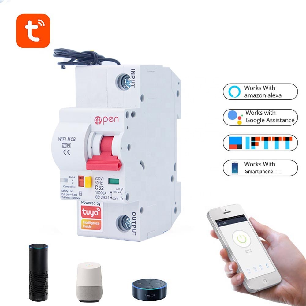 Смарт-выключатель Tuya (smart life) 1P с поддержкой Wi-Fi